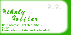 mihaly hoffler business card