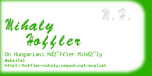 mihaly hoffler business card